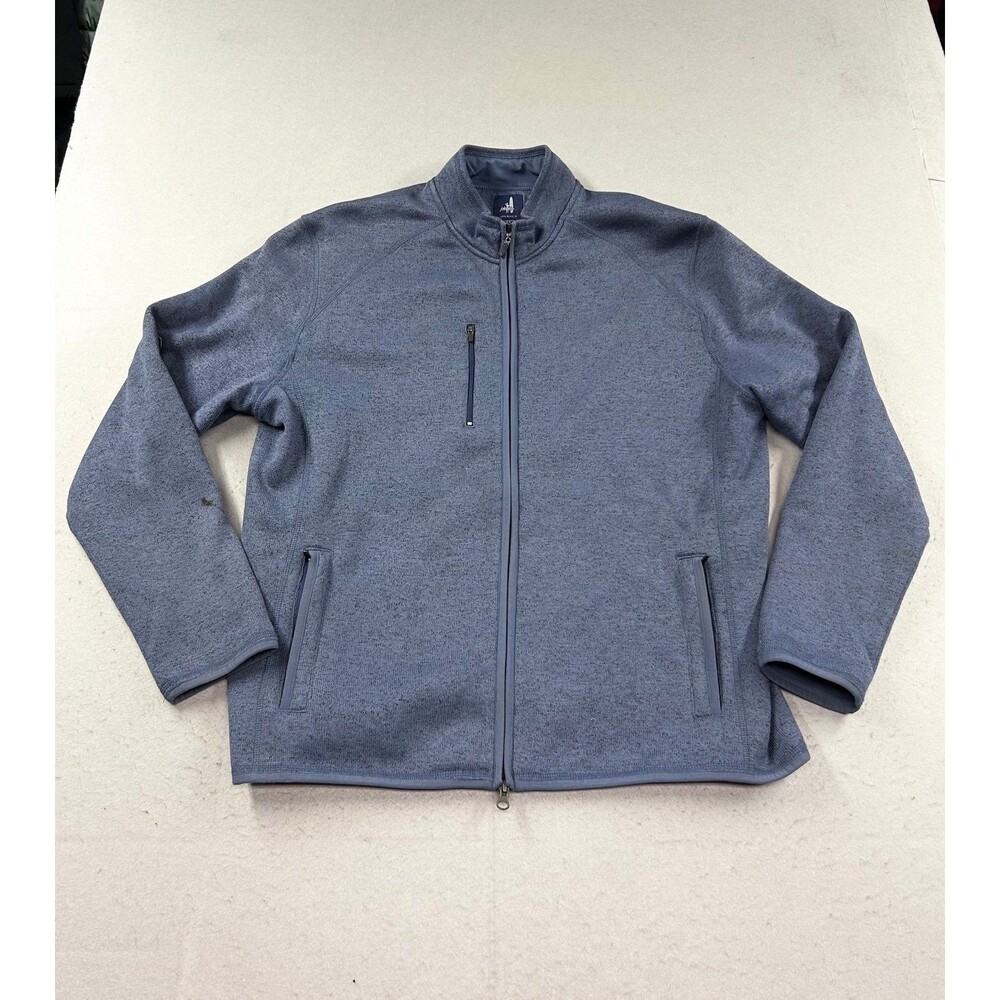 Johnnie-O Bates Full Zip Sweater Navy Blue Jacket Men's XL Stretch JMJK1310